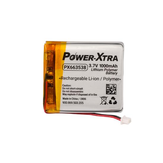 Power-Xtra PX663538 - 3.7V 1000 mAh Li-Polymer Pil - Devreli-Soketli