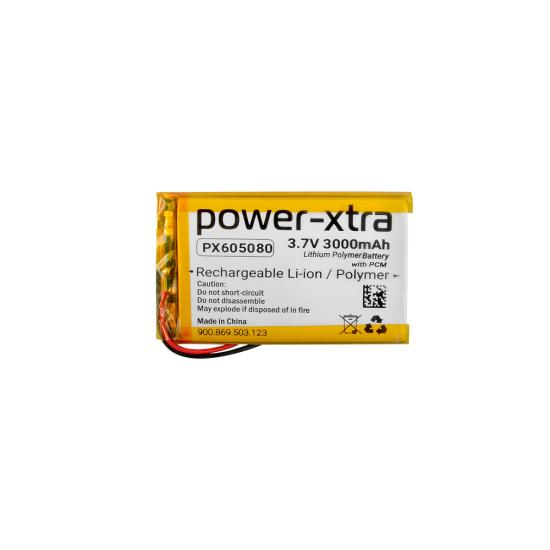Power-Xtra PX605080 - 3.7V 3000 mAh Li-Polymer Pil - Devreli - 2.0A