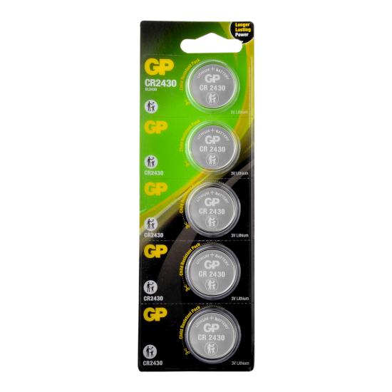 GP CR2430 - 3V Lithium - Lityum Düğme Pil - 5li Blister