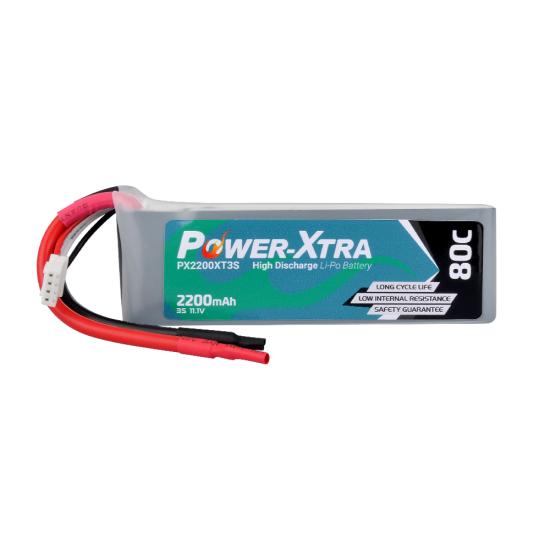 Power-Xtra PX2200XT3S - 3S1P - 11.1V 2200 mAh Li-Polymer Pil -80C